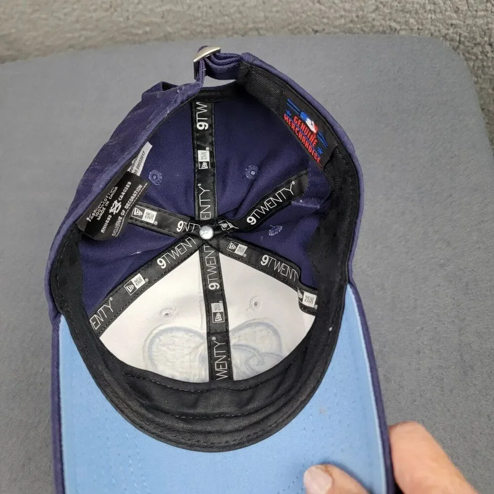 Tampa Bay Rays Baseball Cap Hat Girls Blue White Silver Heart Script Adjust MLB